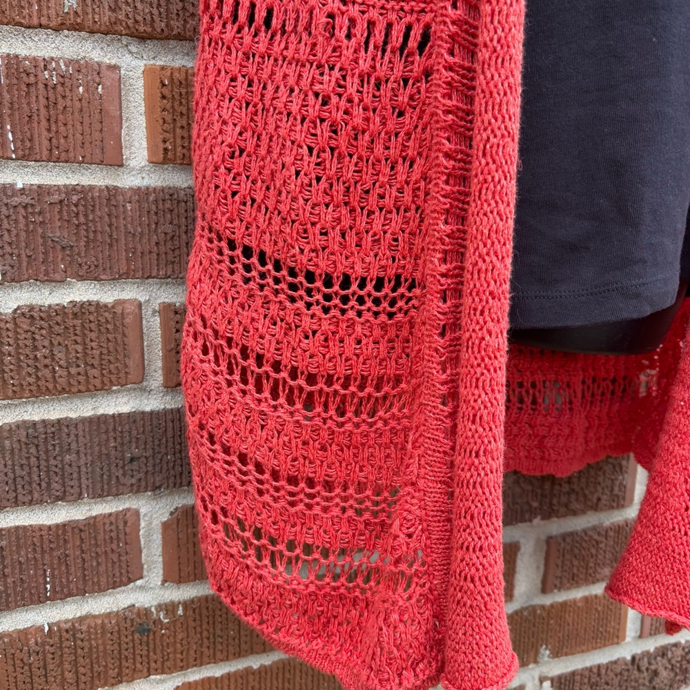 Coldwater Creek Open Cardigan Size S Festival bohemian Cottage Core Linen Blend - Picture 7 of 7